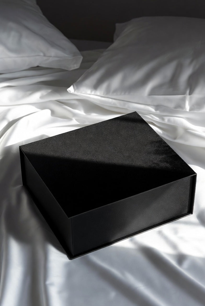 Discreet luxury packaging for premium adult toys and intimate wellness products in France.