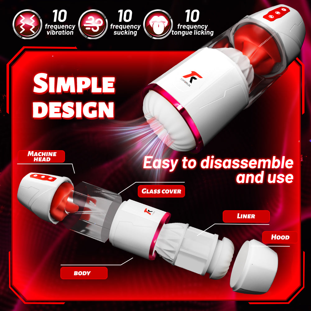 Magic Tongue - Realistic Licking & Sucking Oral Simulator - Waterproof | Hexxme