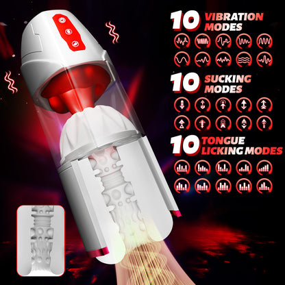 Magic Tongue - Realistic Licking & Sucking Oral Simulator - Waterproof | Hexxme